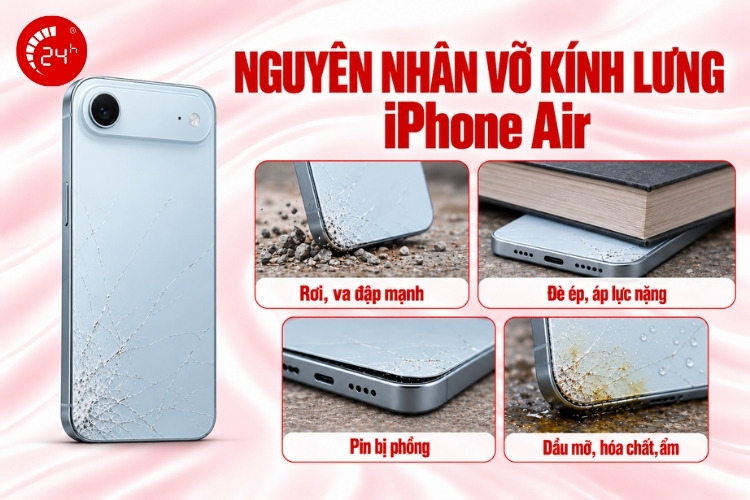 Thay kính lưng iPhone Air giá bao nhiêu