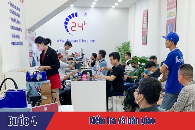 Quy trình thay kính lưng iPhone