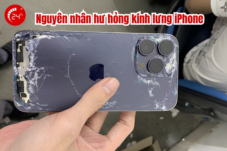 iphone bị rơi làm vỡ kính lưng