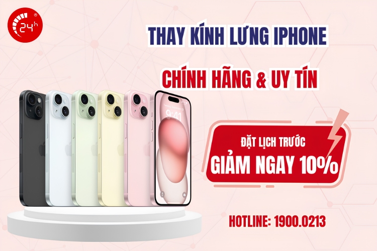 thay kính lưng iphone chính hãng và uy tín