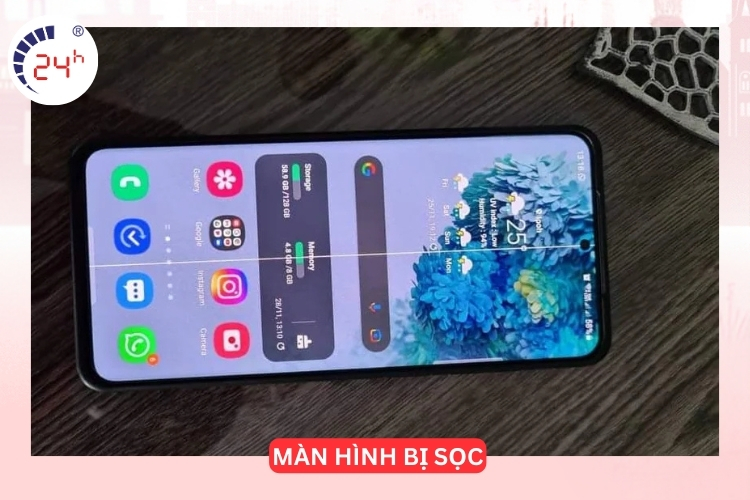 màn hình Samsung S20 Plus bị sọc