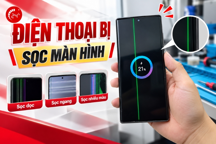 điện thoại sọc màn hình