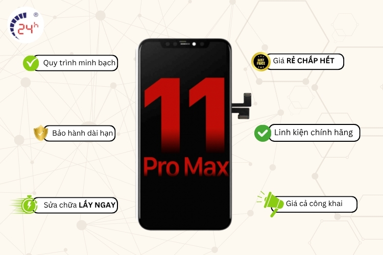 Cam kết khi thay màn hình iphone 11 pro max