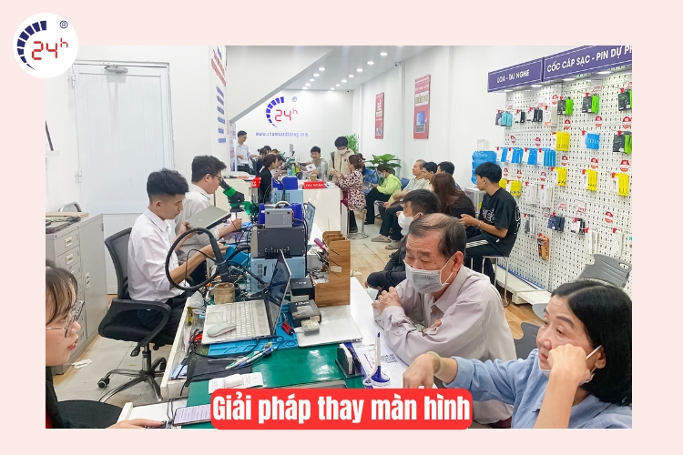 Giải pháp thay màn hình chuyên nghiệp tại Bệnh Viện Điện Thoại, Laptop 24h