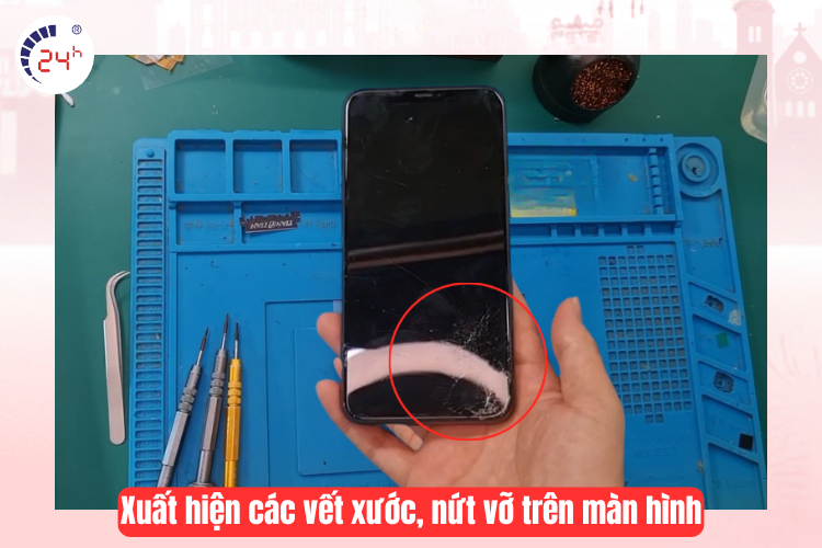 Thay màn hình iphone 11 pro max bị bể