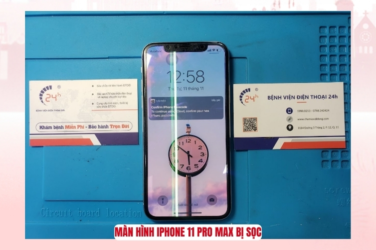 Màn hình iPhone 11 pro max bị sọc