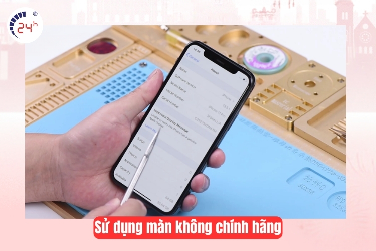 Thay màn iphone 11 pro không chính hãng