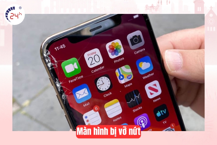 Màn hình bị vỡ hoặc nứt