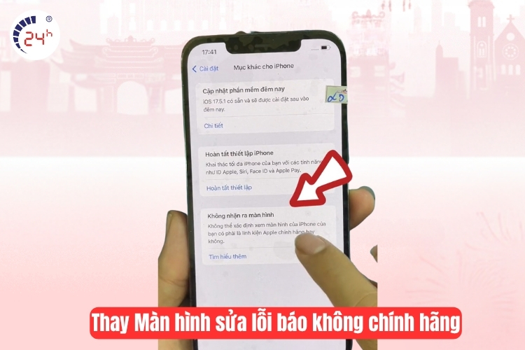 Thay Màn hình iPhone 13 Mini sửa lỗi báo không chính hãng