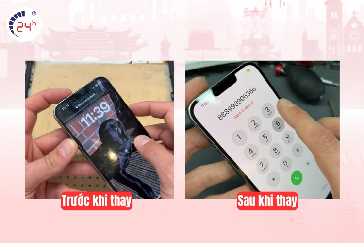 Trường hợp thay màn hình iPhone 13 Pro Max thực tế tại Bệnh Viện Điện Thoại, Laptop 24h