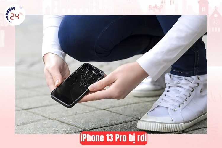 Màn hình iPhone 13 Pro Max bị va đập mạnh
