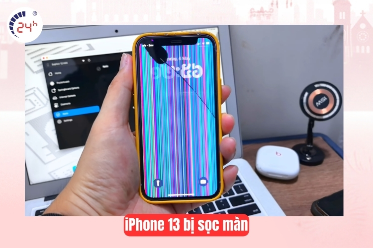 Màn hình iPhone 13 bị xuất hiện các sọc ngang