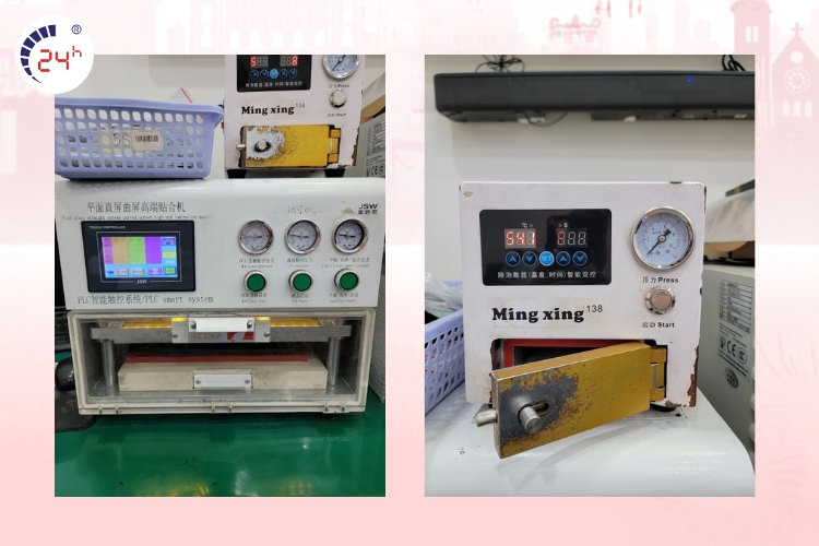 Sử dụng thiết bị kỹ thuật để thay màn hình iPhone 13