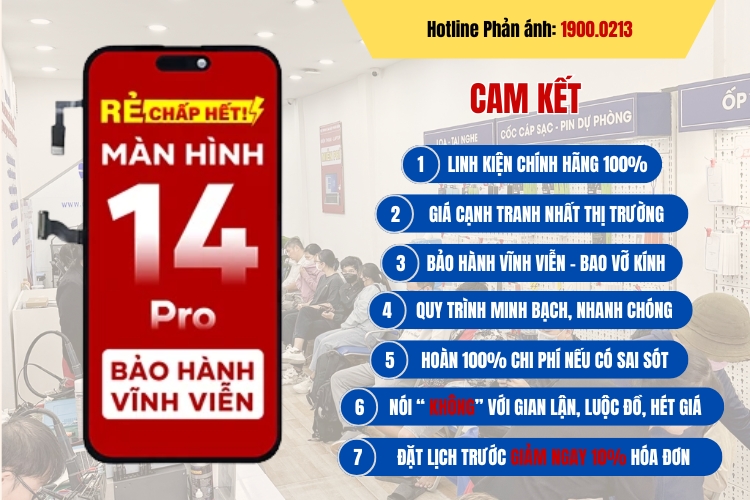 cam kết của Bệnh Viện Điện Thoại, Laptop 24h