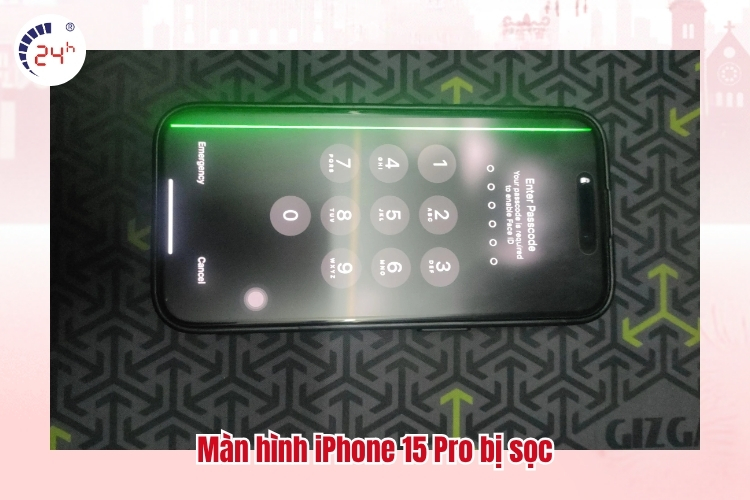 Màn hình iPhone 15 Pro bị sọc