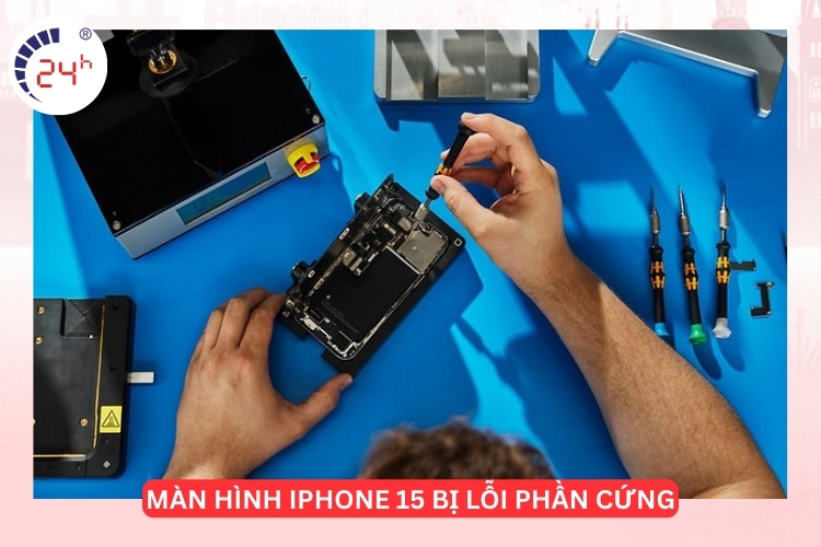 màn hình iPhone 15 bị lỗi linh kiện