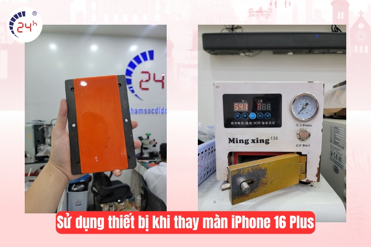 Địa chỉ thay màn hình iPhone 16 Plus chính hãng ở đâu tại TP.HCM