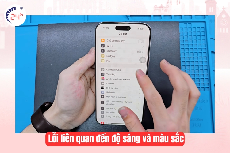 Lỗi liên quan đến độ sáng và màu sắc