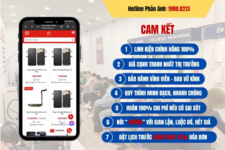 cam kết của Bệnh Viện Điện Thoại, Laptop 24h