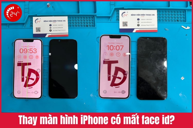 thay màn hình iphone có bị mất face id?