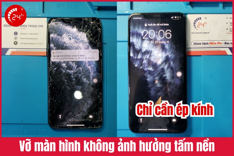 iphone bị vỡ mặt kính