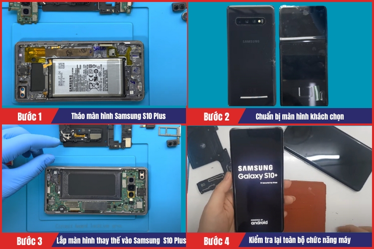 Tiến hành thay màn hình Samsung S10 Plus