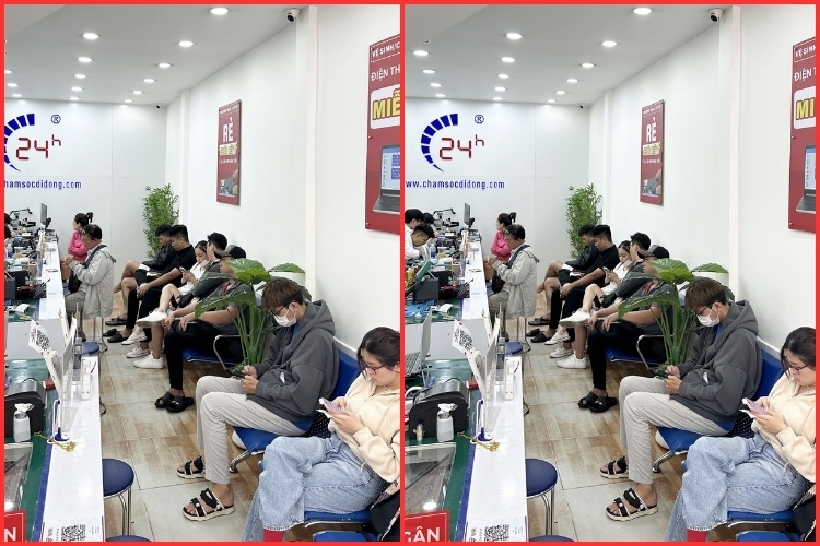 khách hàng tại Bệnh Viện Điện Thoại, Laptop 24h