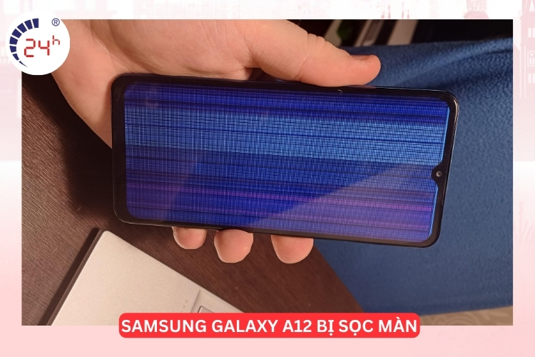 màn hình samsung galaxy a12 bị sọc 