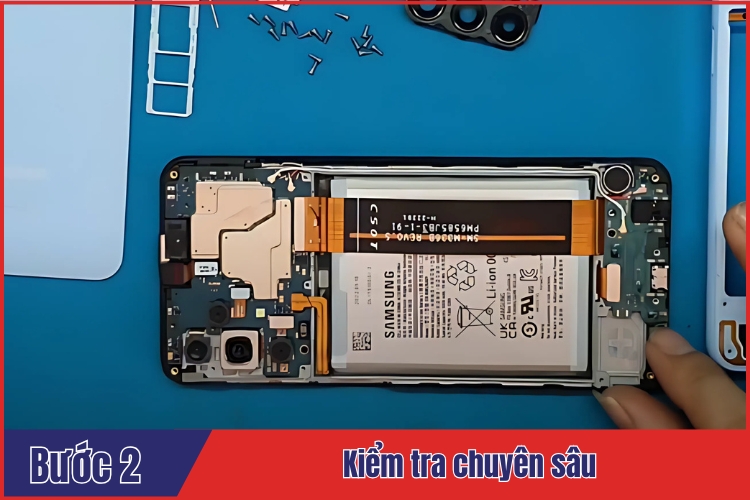 kiểm tra chuyên sâu tình trạng màn hình Samsung A23