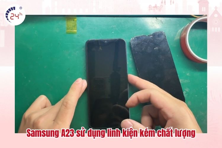 Samsung A23 sử dụng linh kiện kém chất lượng