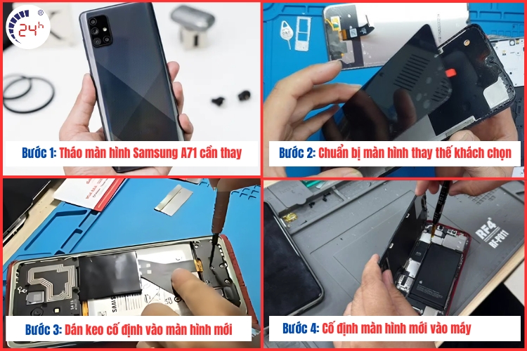 Tiến hành thay màn hình Samsung A71