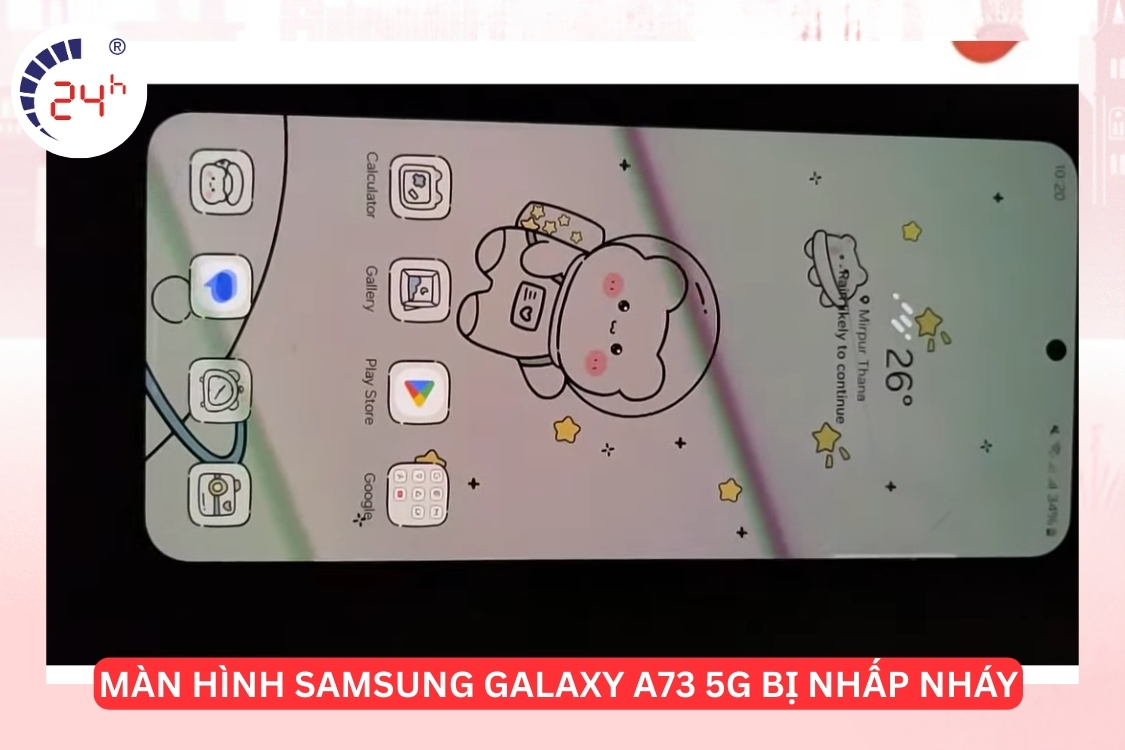 màn hình Samsung Galaxy A73 5G bị nhấp nháy
