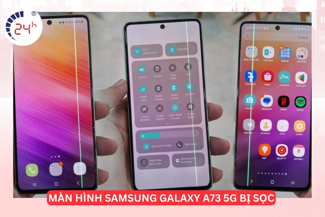 màn hình Samsung Galaxy A73 5G bị sọc