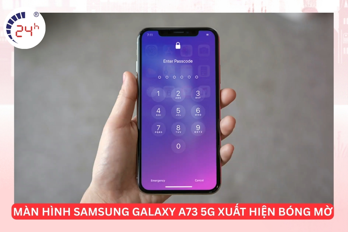 màn hình Samsung Galaxy A73 5G xuất hiện bóng mờ