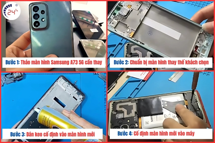 Quy trình thay màn hình Samsung A73 5G bước 4
