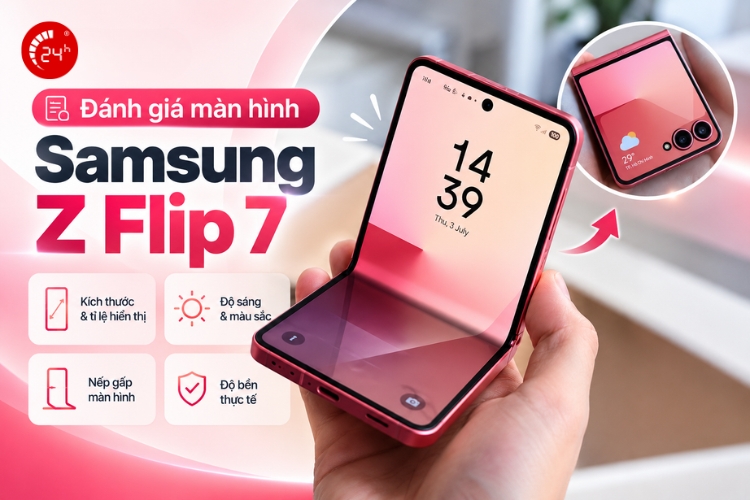 đánh giá màn hình samsung galaxy z flip 7