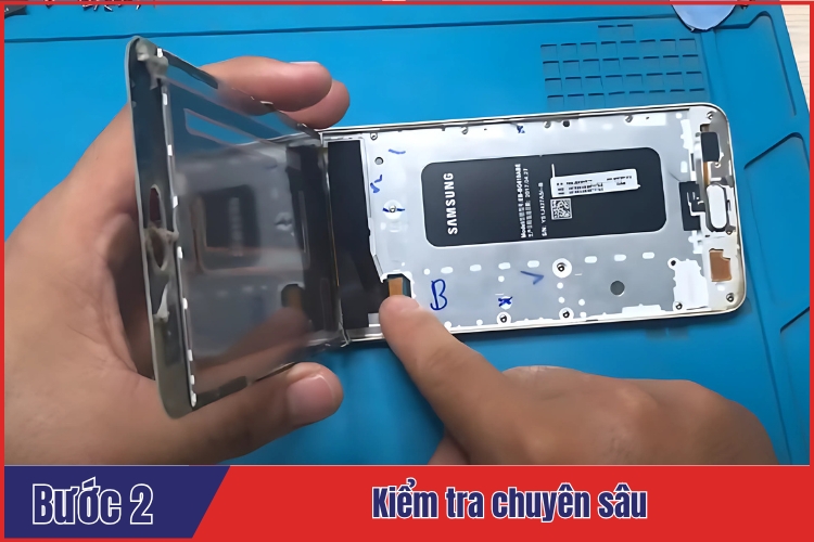 kiểm tra chuyên sâu trình trạng màn hình Samsung J7 Prime