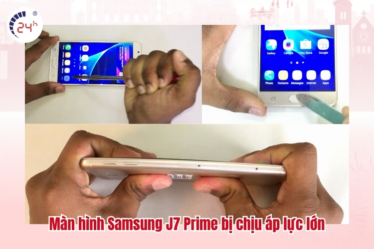 Màn hình Samsung J7 Prime bị chịu áp lực lớn