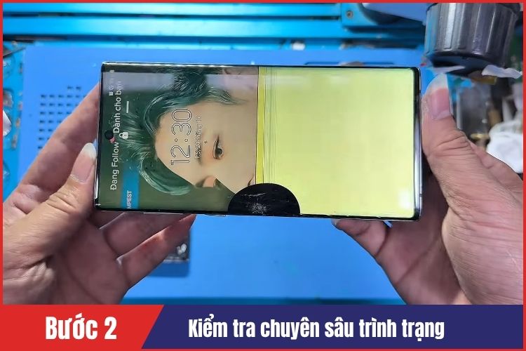 Kiểm tra chuyên sâu tình trạng màn hình Samsung Note 10