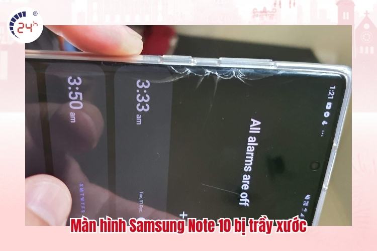 Màn hình Samsung Note 10 bị trầy xước