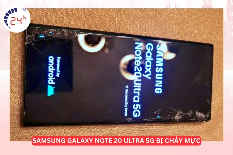 màn hình Samsung Galaxy Note 20 Ultra 5G bị chảy mực