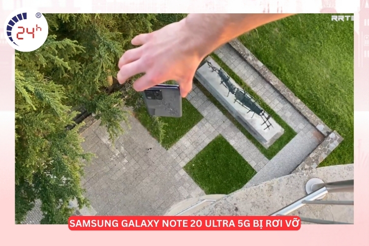 màn hình Samsung Galaxy Note 20 Ultra 5G bị rơi từ độ cao