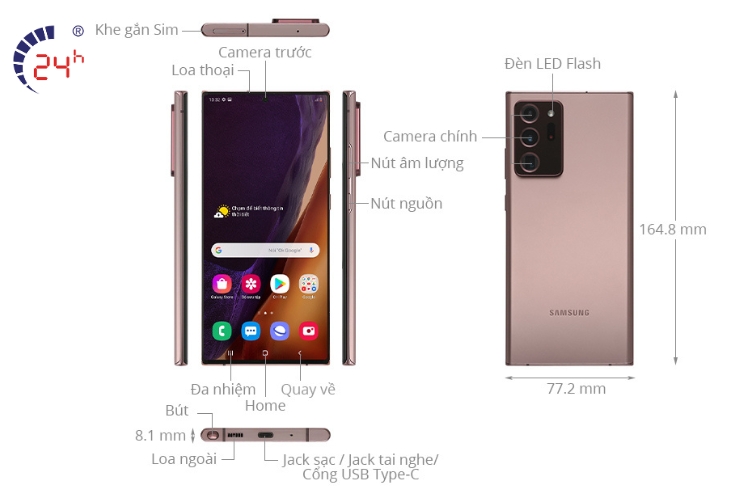 Đôi nét về thiết kế màn hình Samsung Galaxy Note 20 Ultra 5G
