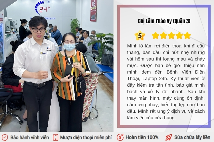 Đánh giá từ khách hàng khi thay màn hình Samsung Note 20 Ultra