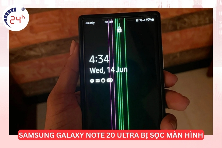 màn hình Note 20 Ultra bị sọc