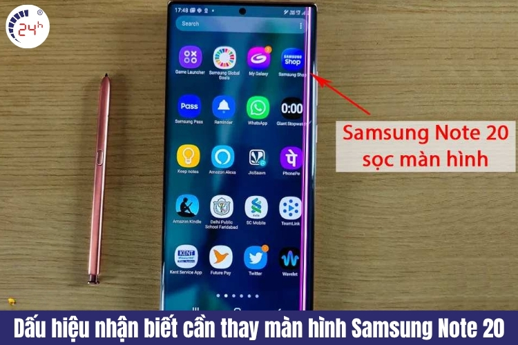 Dấu hiệu cần thay màn hình Samsung Note 20