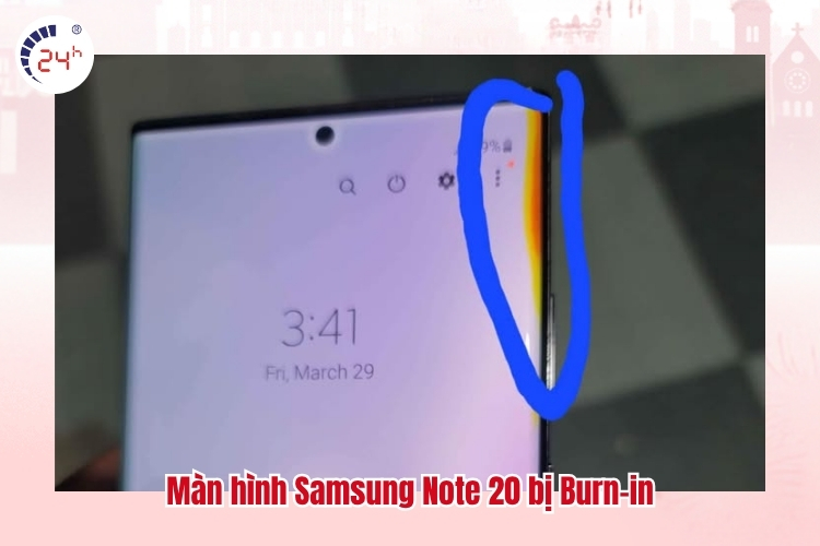 Màn hình Samsung Note 20 bị Burn-in