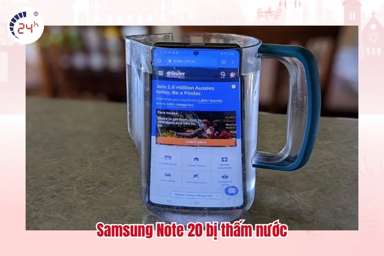 Samsung Note 20 bị thấm nước