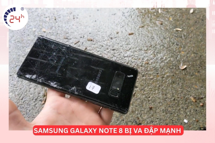 màn hình Samsung Galaxy Note 8 bị va đập mạnh