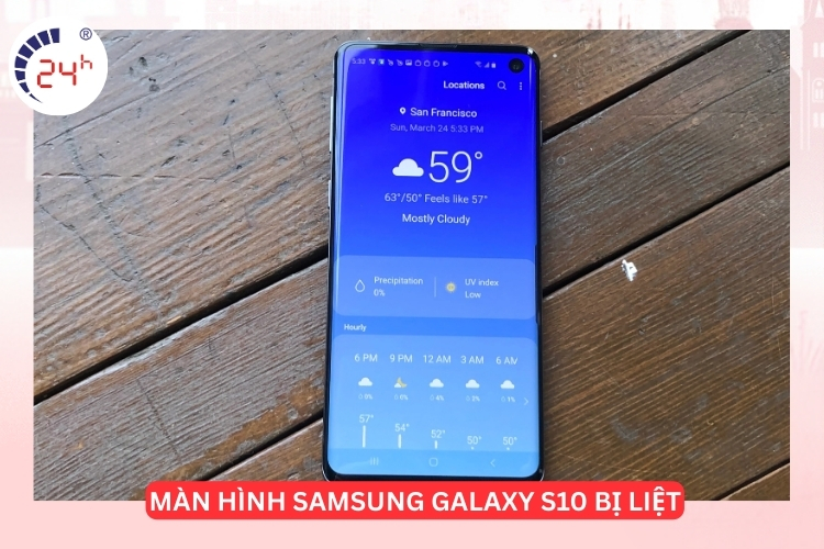 màn hình Samsung Galaxy S10 bị liệt
